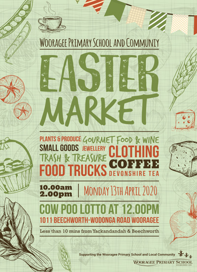 Wooragee Easter Market Flyer